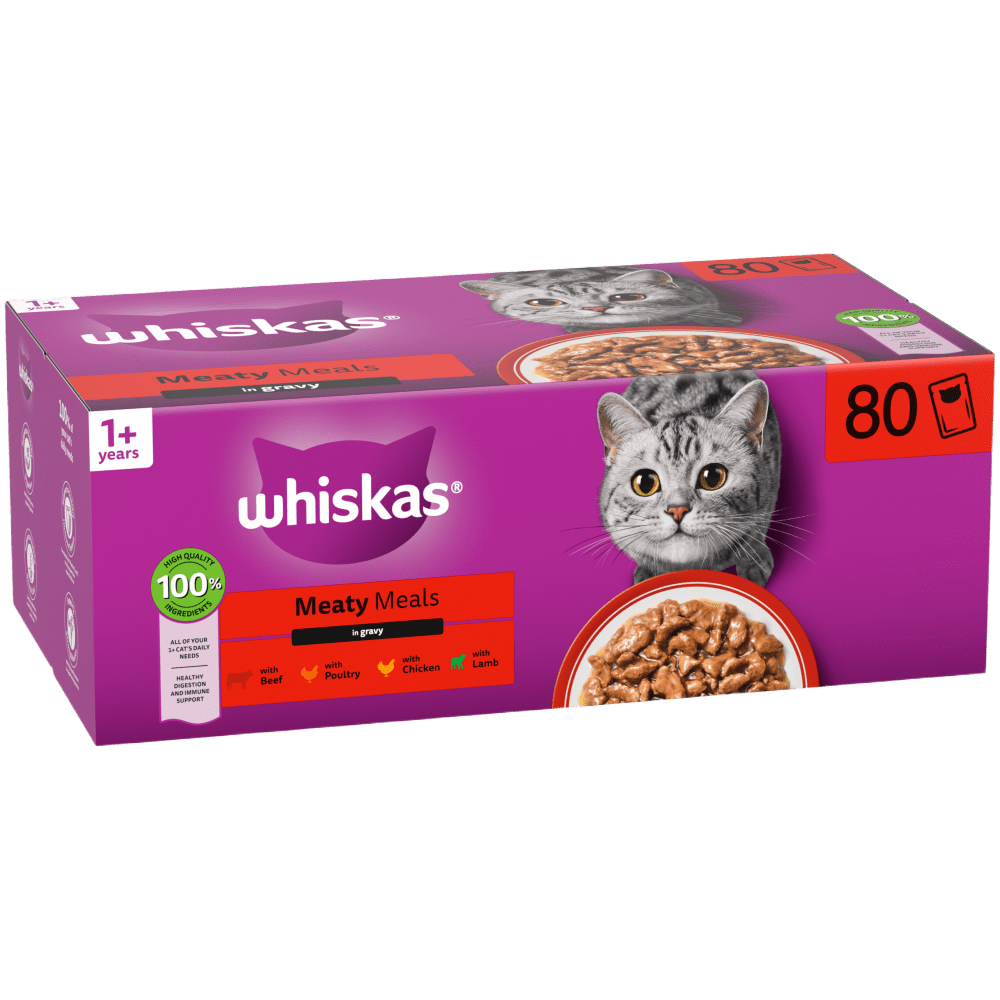 MEATY MEALS in Gravy 1+ Adult Wet Cat Food Pouches