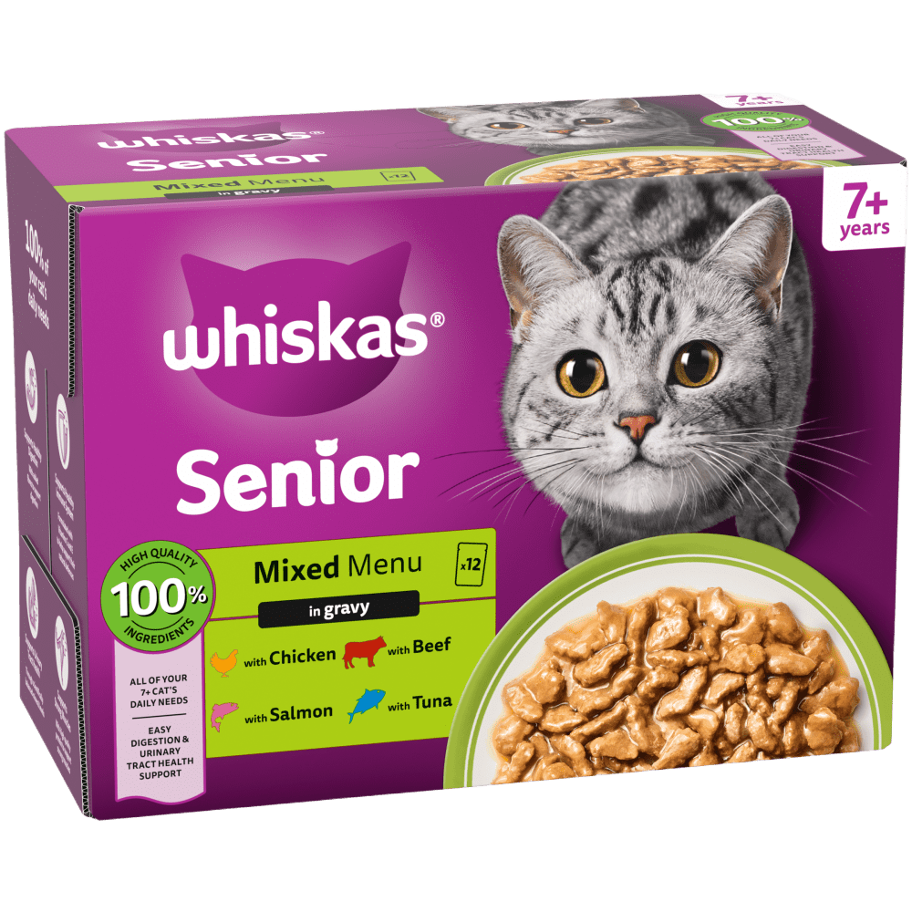 TASTY MIX Senior 7+ Mixed Menu in Gravy Wet Cat Food Pouches